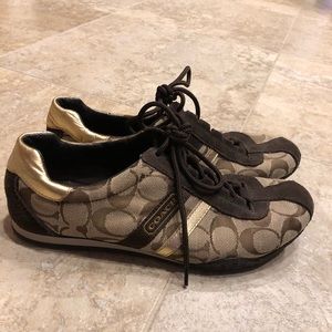 Brown Coach sneakers